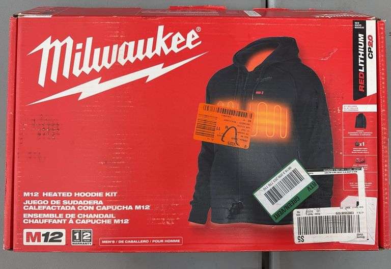 MILWAUKEE M12 HEATED HOODIE KIT IN BOX SIZE LARGE