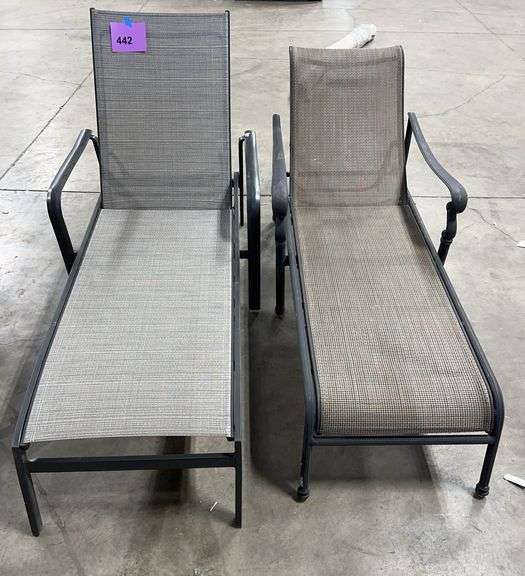 AS IS - (2) ALL WEATHER PATIO CHAISE LOUNGES