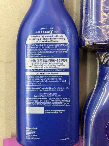 (5) BOTTLES OF NIVEA LOTION