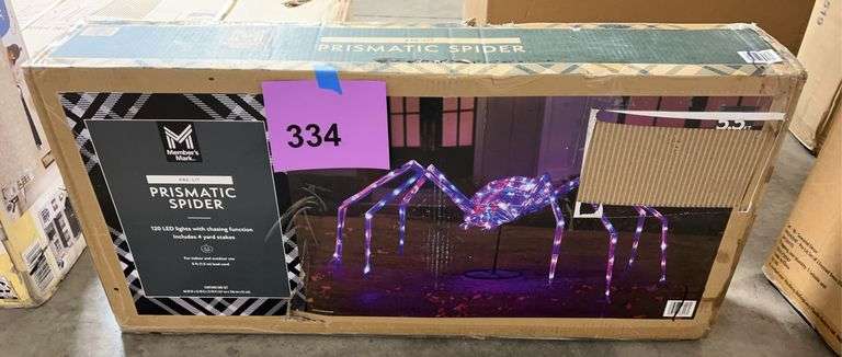 PRE LIT PRISMATIC SPIDER IN BOX