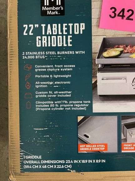 22" TABLETOP GRIDDLE IN BOX