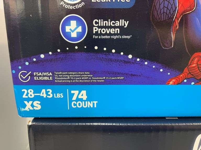 (2) BOXES OF KIDS GOODNITES UNDERWEAR - SIZE XS