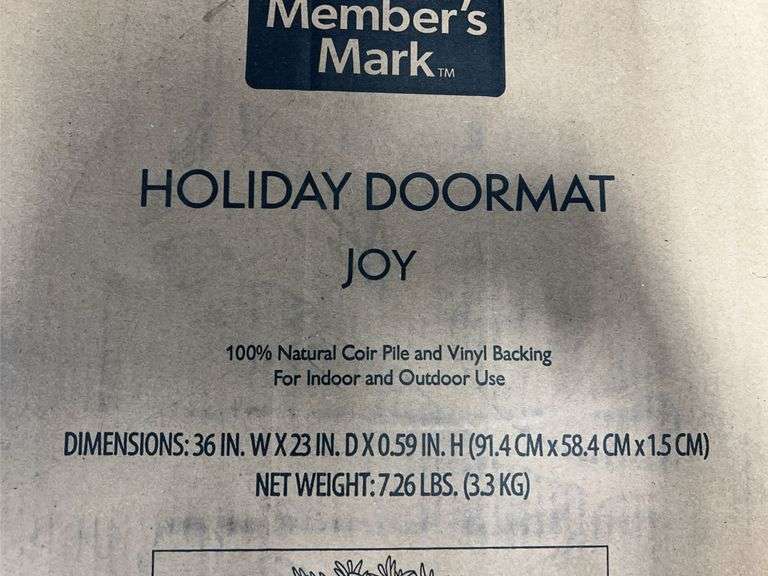 HOLIDAY DOORMAT IN BOX - JOY