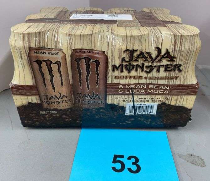 Monster Energy Java Display PACK OF JAVA MONSTER ENERGY DRINKS - Earl's Auction Company