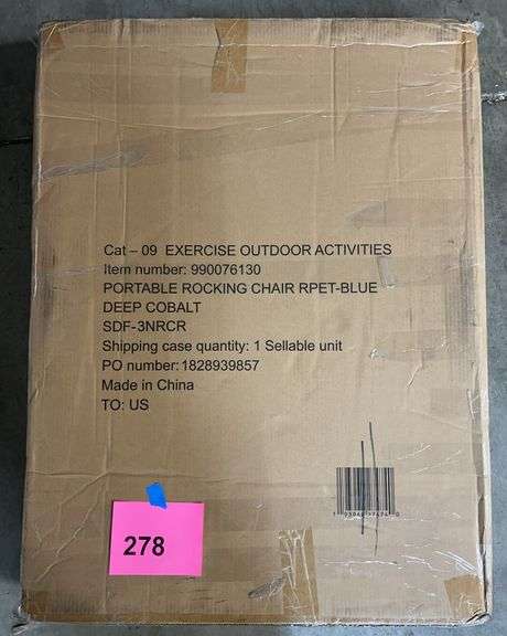 PORTABLE ROCKING CHAIR IN BOX - BLUE
