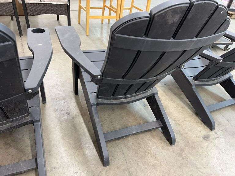 AS IS - (3) KETER ADIRONDACK CHAIRS - GREY