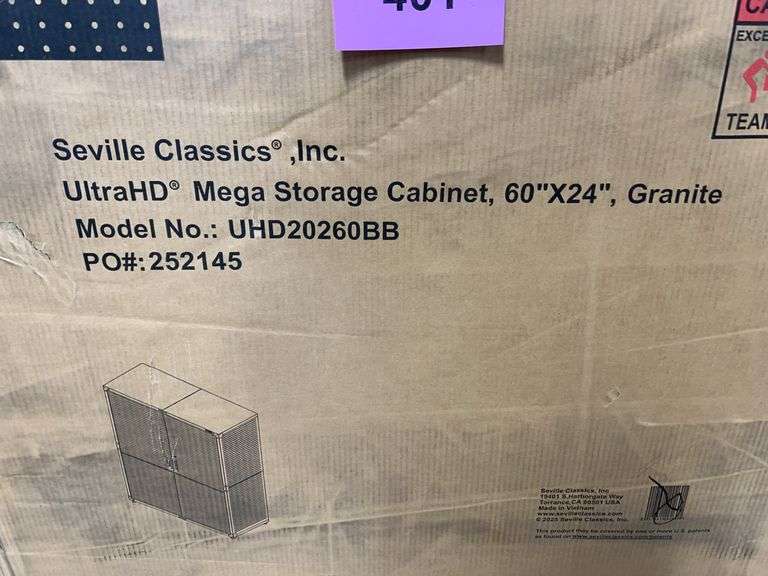 SEVILLE CLASSICS MEGA STORAGE CABINET IN BOXES - GRANITE
