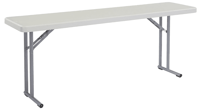 NATIONAL PUBLIC SEATING 18"x 72" FOLDING TABLE IN BOX - GREY