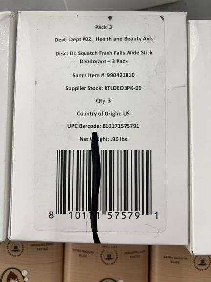 (12) STICKS OF DR SQUATCH DEODORANT