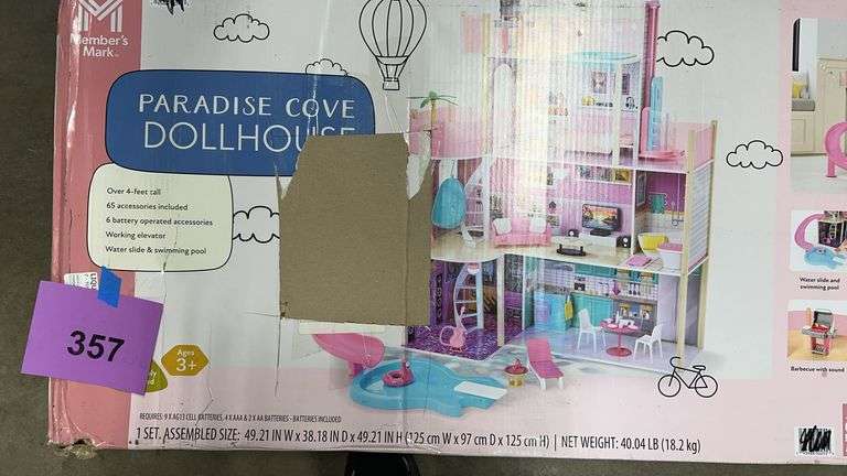 AS IS - KIDS PARADISE COVE DOLLHOUSE IN BOX