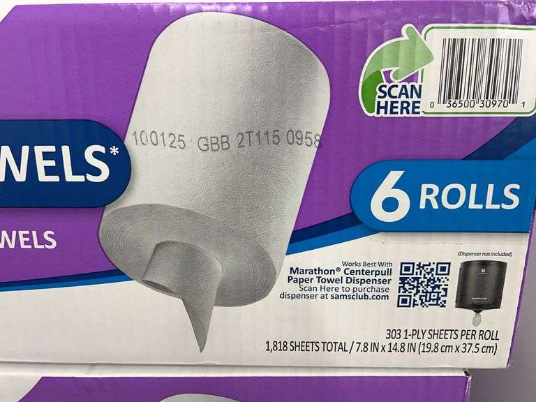 (2) BOXES OF MARATHON PAPER TOWELS