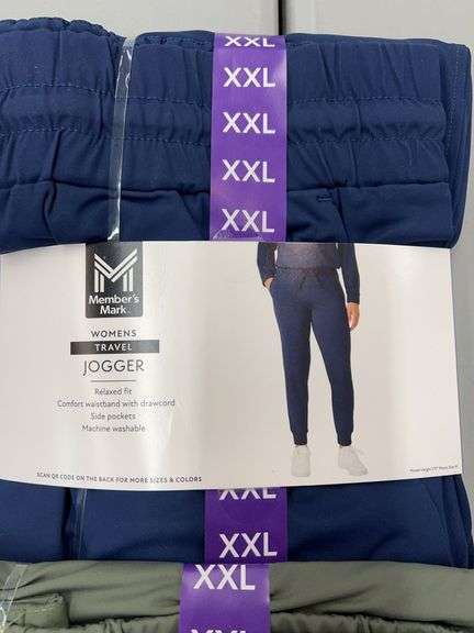 (2) PAIRS OF WOMENS TRAVEL JOGGERS - SIZE XXL