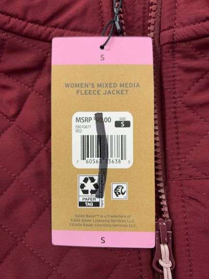 WOMENS EDDIE BAUER FLEECE JACKET - SIZE S