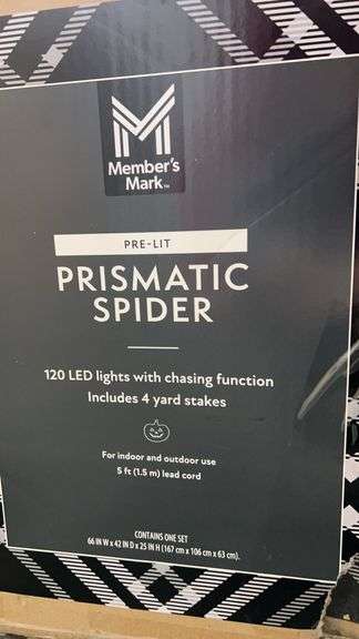 PRE LIT PRISMATIC SPIDER IN BOX