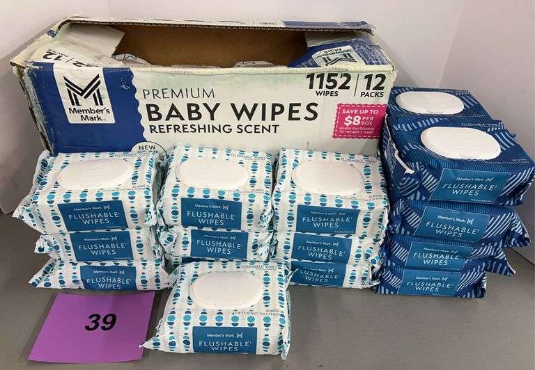 BOX OF BABY WIPES & (18) PACKS