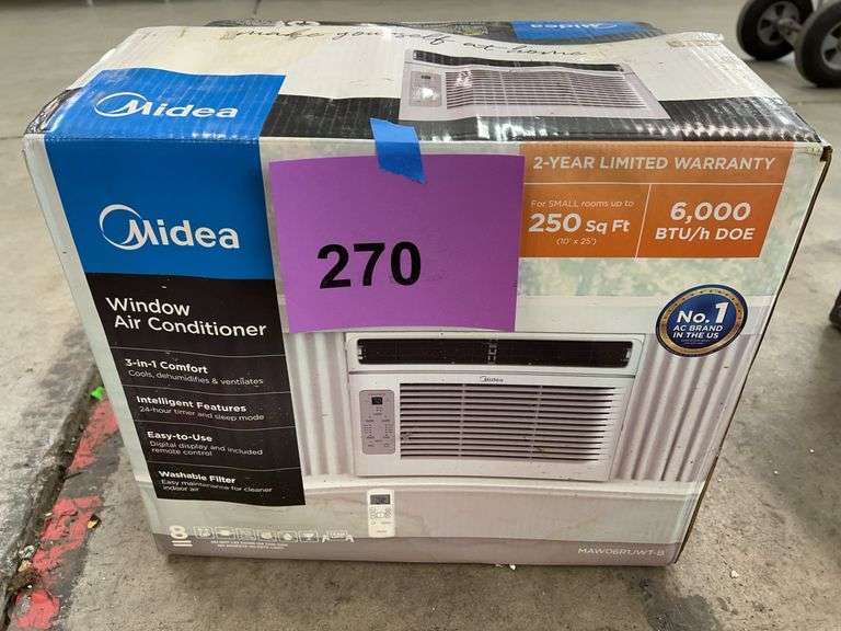 AS IS - MIDEA WINDOW AIR CONDITIONER IN BOX