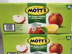 (2) BOXES OF MOTTS APPLESAUCE CUPS