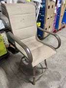 AS IS - (4) ALL WEATHER SWIVEL PATIO CHAIRS - BROWN