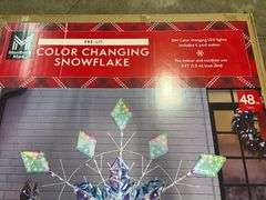 PRE LIT COLOR CHANGING SNOWFLAKE IN BOX