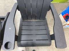 AS IS - (3) KETER ADIRONDACK CHAIRS - GREY
