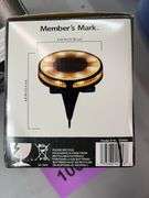 (2) 6PC LED SOLAR DISC LIGHTS IN BOXES - MATTE BLACK