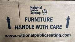 NATIONAL PUBLIC SEATING 18"x 72" FOLDING TABLE IN BOX - GREY