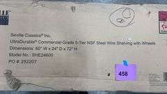 AS IS - SEVILLE CLASSICS 5 TIER SHELVING RACK IN BOX