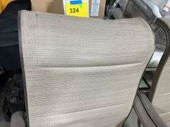 AS IS - (4) ALL WEATHER SWIVEL PATIO CHAIRS - BROWN