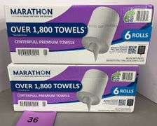 (2) BOXES OF MARATHON PAPER TOWELS
