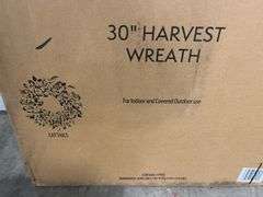30" HARVEST WREATH - CATTAILS