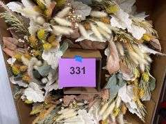 30" HARVEST WREATH - CATTAILS