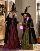 2PC ANIMATED CRYSTAL BALL WITCHES IN BOX