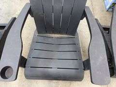 AS IS - (3) KETER ADIRONDACK CHAIRS - GREY