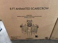 AS IS - 8FT ANIMATED SCARECROW & 10FT HAUNTED HOUSE IN BOXES