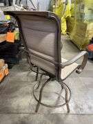 AS IS - (4) ALL WEATHER SWIVEL PATIO CHAIRS - BROWN