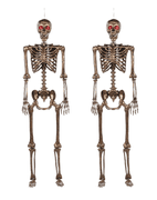 2PC ANIMATED SKELETON DECOR IN BOX - BRONZE