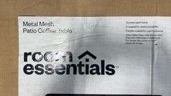 METAL MESH PATIO COFFEE TABLE IN BOX