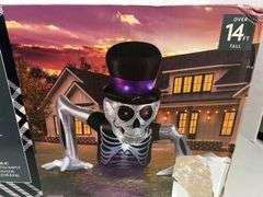 PRE LIT INFLATABLE GIANT SKELETON IN BOX