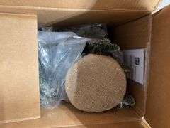 3PC PRE LIT FROSTED TREES IN BOX - FLOCKED