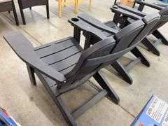 AS IS - (3) KETER ADIRONDACK CHAIRS - GREY