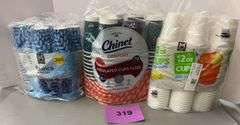 (3) PACKS OF PAPER/ PLASTIC CUPS