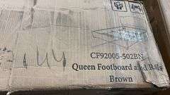 CROSLEY FURNITURE QUEEN BED IN BOXES - BROWN