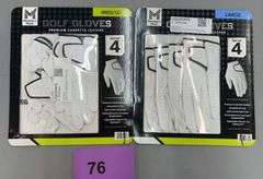 (2) PACKS OF GOLF GLOVES - SIZES M/L & L