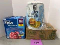 3PC SERVEWARE LOT - BAGS & PLATES