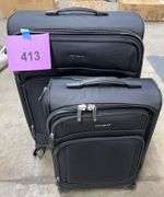 SAMSONITE 2PC SOFTSHELL LUGGAGE SET - BLACK