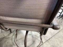 AS IS - (4) ALL WEATHER SWIVEL PATIO CHAIRS - BROWN