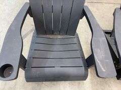 AS IS - (3) KETER ADIRONDACK CHAIRS - GREY