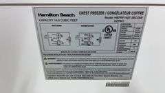 HAMILTON BEACH 14.0CU FT CHEST FREEZER - WHITE