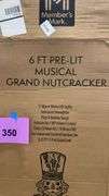 6FT PRE LIT MUSICAL GRAND NUTCRACKER IN BOX