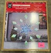 PRE LIT COLOR CHANGING SNOWFLAKE IN BOX